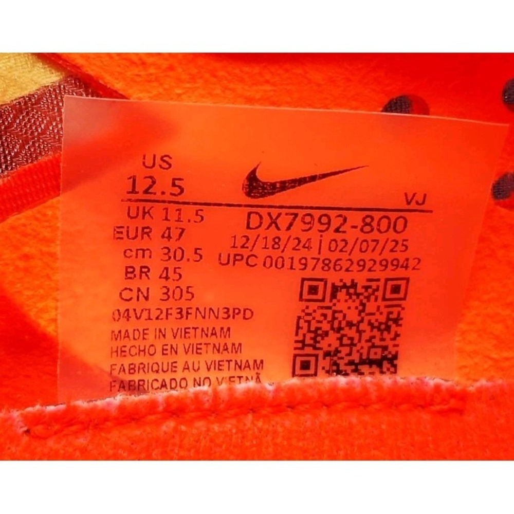 Nike ZoomX Dragonfly XC Cross Country Spikes Orange Volt Men Sz 12.5 Bag Spikes - Picture 10 of 10